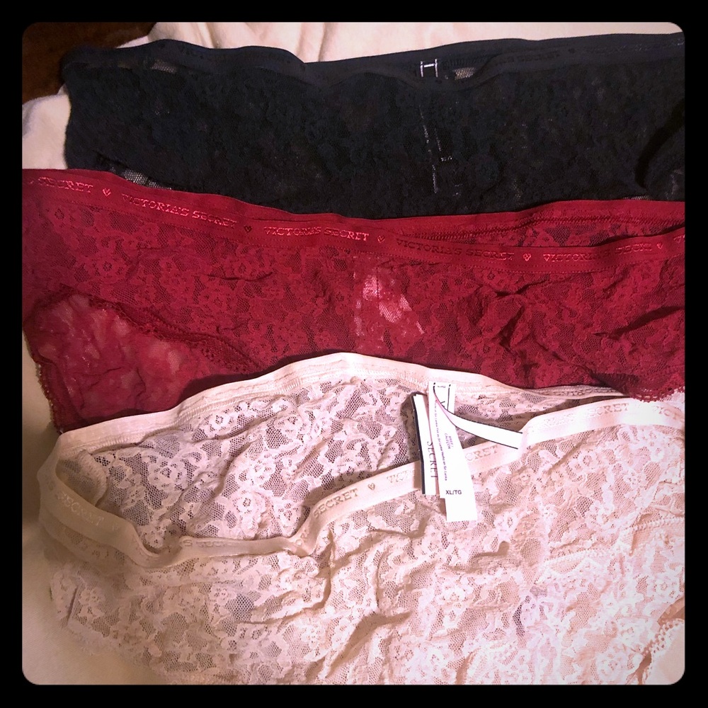 NWT Victoria’s Secret lace brief 3 pack